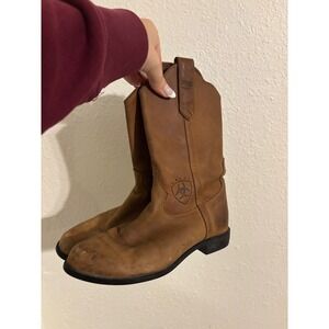 Ariat Womens Brown Leather Western Cowboy Boots ATS Equipped‎ Sz 6